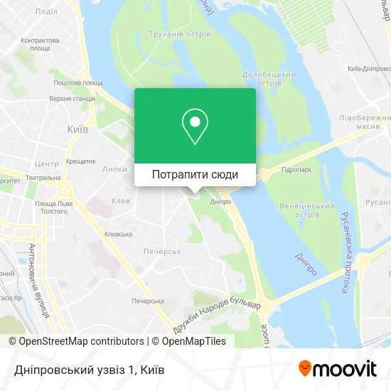 Карта Дніпровський узвіз 1