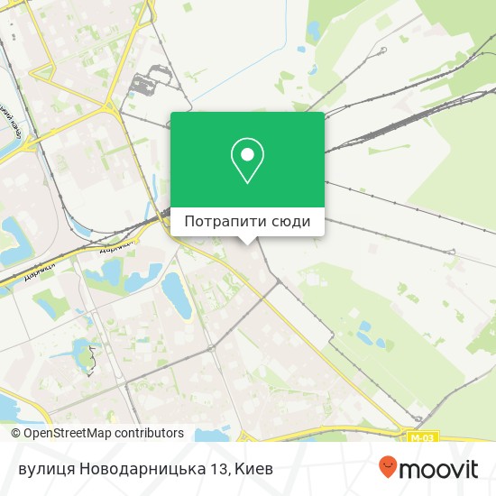 Карта вулиця Новодарницька 13