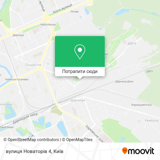 Карта вулиця Новаторів 4