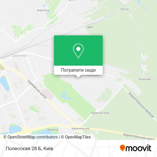 Карта Полесская 28 Б