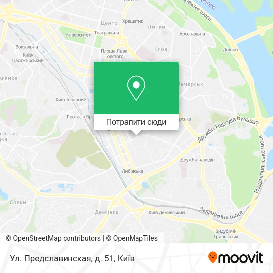 Карта Ул. Предславинская, д. 51
