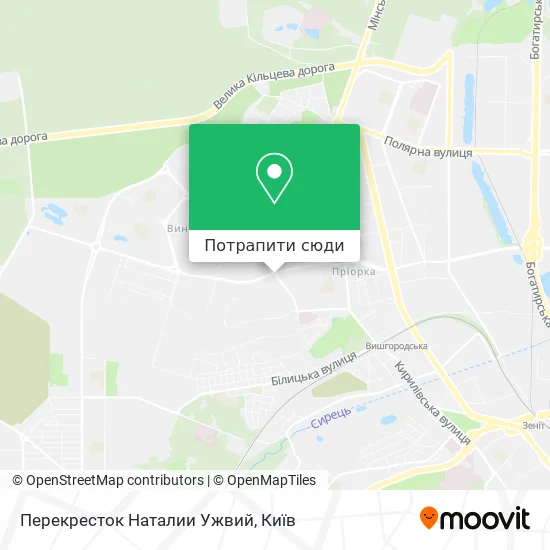 Карта Перекресток Наталии Ужвий