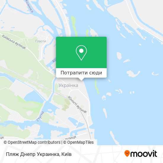 Карта Пляж Днепр Украинка