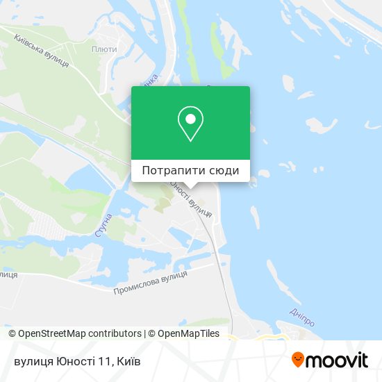 Карта вулиця Юності 11