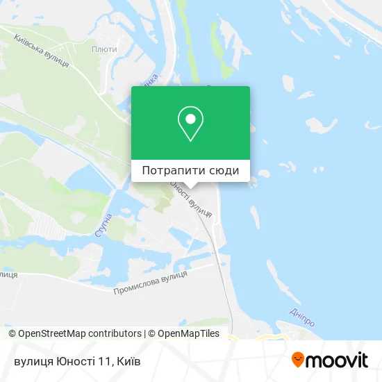 Карта вулиця Юності 11