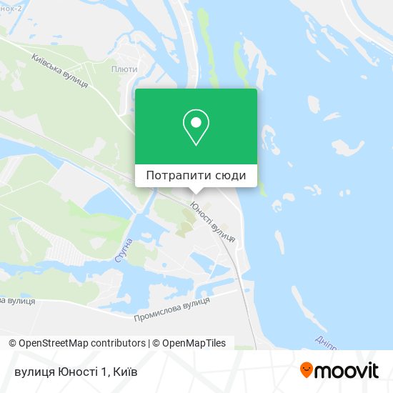 Карта вулиця Юності 1