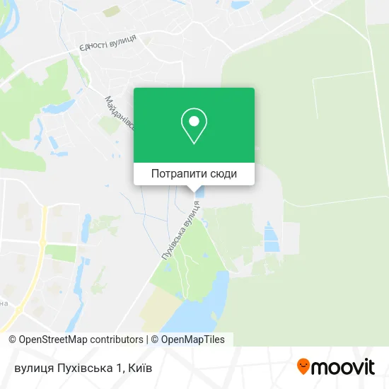 Карта вулиця Пухівська 1