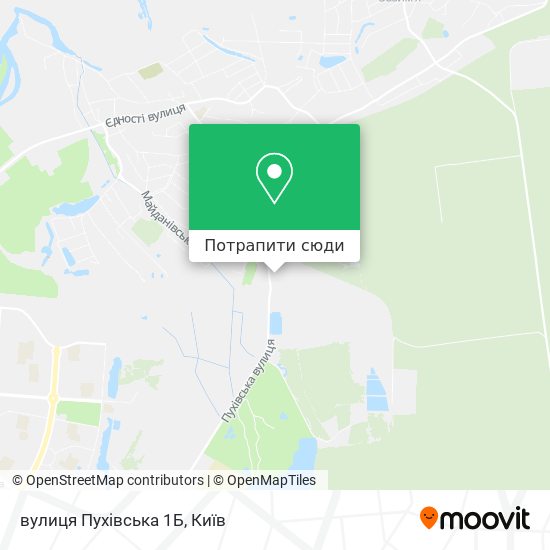 Карта вулиця Пухівська 1Б