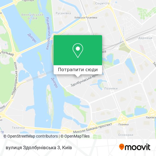 Карта вулиця Здолбунівська 3