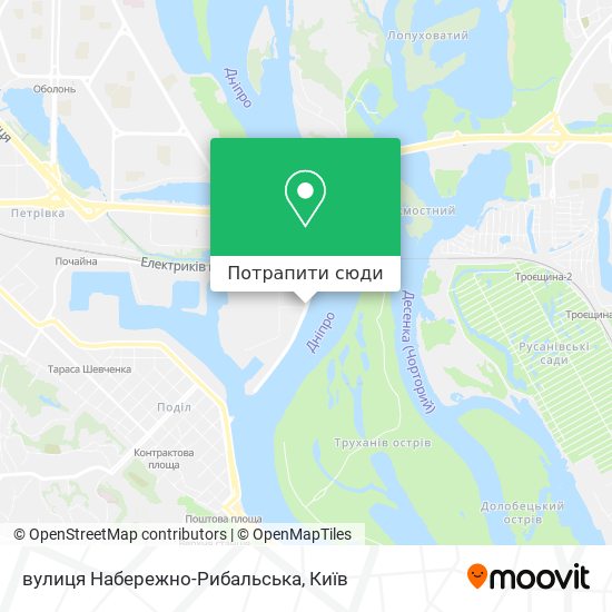 Карта вулиця Набережно-Рибальська