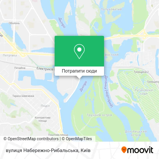 Карта вулиця Набережно-Рибальська