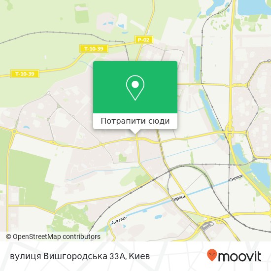 Карта вулиця Вишгородська 33А