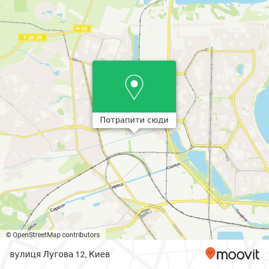 Карта вулиця Лугова 12