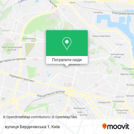 Карта вулиця Бердичівська 1