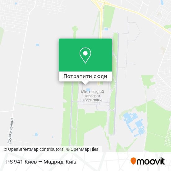 Карта PS 941 Киев — Мадрид