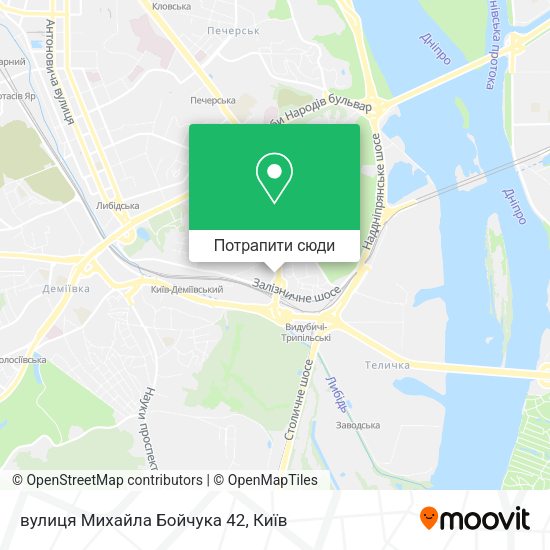 Карта вулиця Михайла Бойчука 42