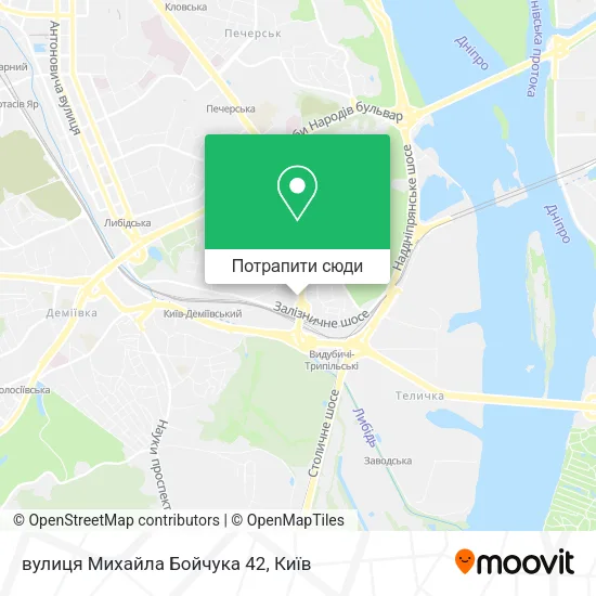 Карта вулиця Михайла Бойчука 42