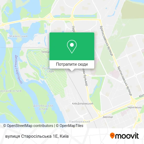 Карта вулиця Старосільська 1Е