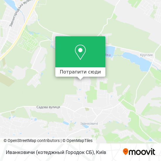 Карта Иванковичи (котеджный Городок СБ)