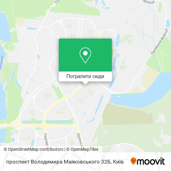 Карта проспект Володимира Маяковського 32Б