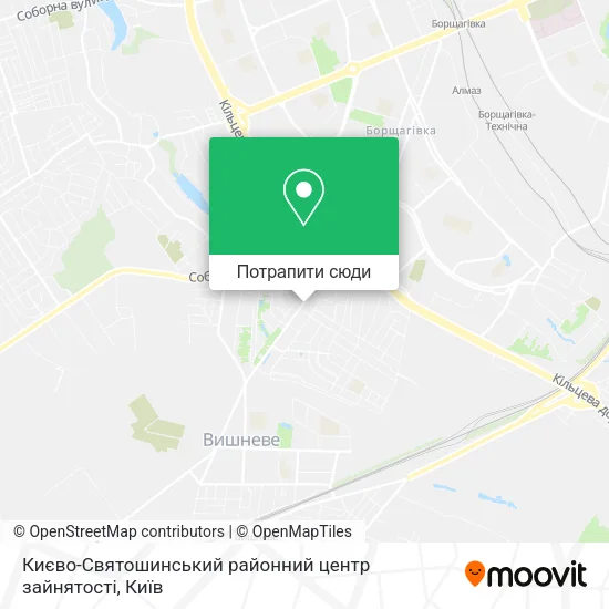 Карта Києво-Святошинський районний центр зайнятості