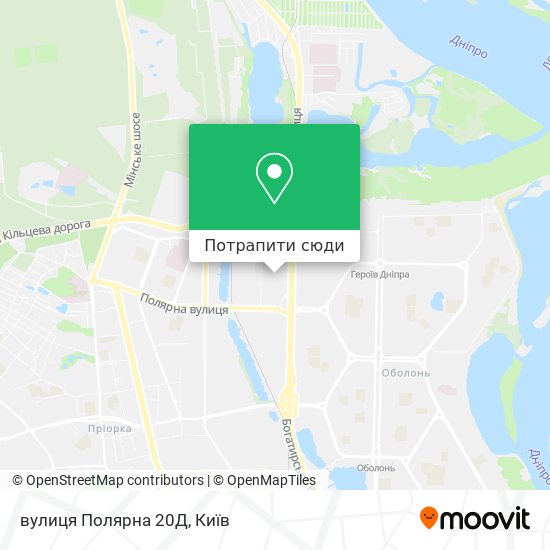 Карта вулиця Полярна 20Д