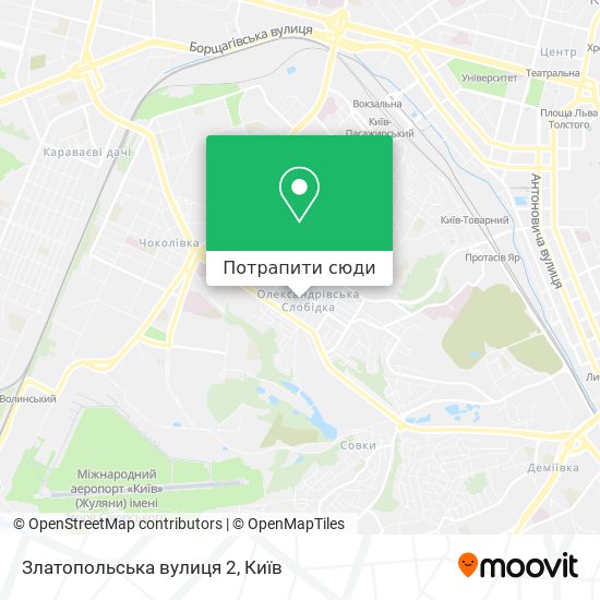 Карта Златопольська вулиця 2