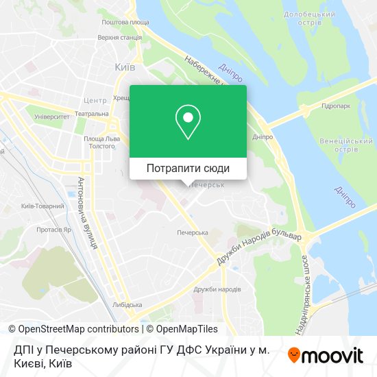 Карта ДПІ у Печерському районі ГУ ДФС України у м. Києві
