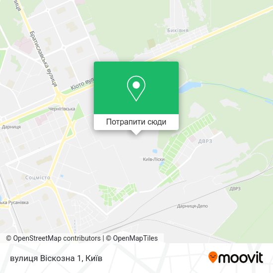 Карта вулиця Віскозна 1