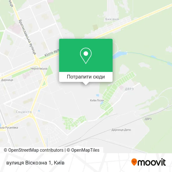 Карта вулиця Віскозна 1