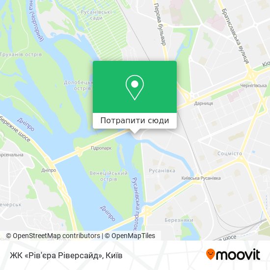 Карта ЖК «Рів'єра Ріверсайд»