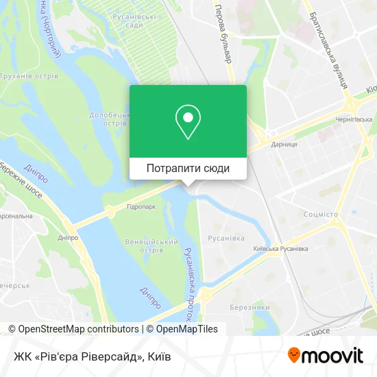 Карта ЖК «Рів'єра Ріверсайд»