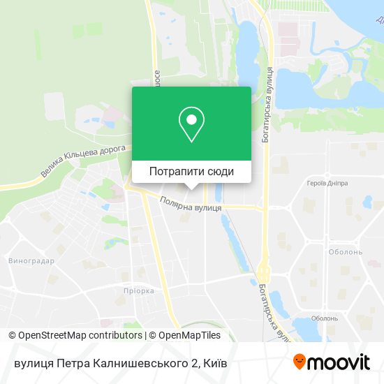 Карта вулиця Петра Калнишевського 2