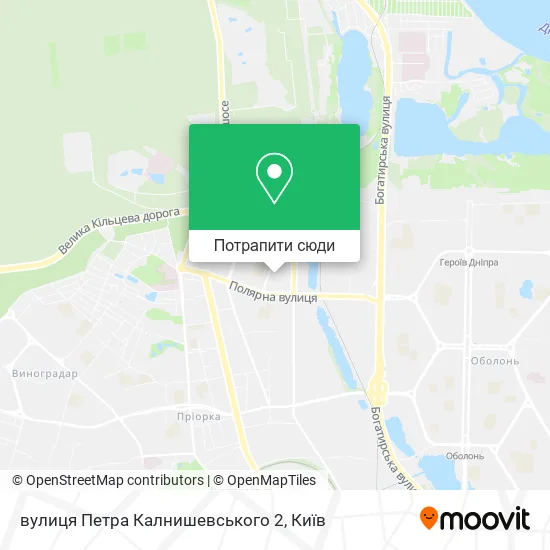 Карта вулиця Петра Калнишевського 2