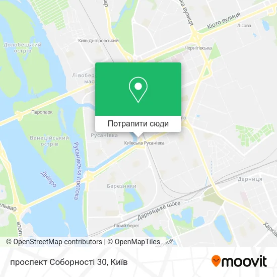 Карта проспект Соборності 30