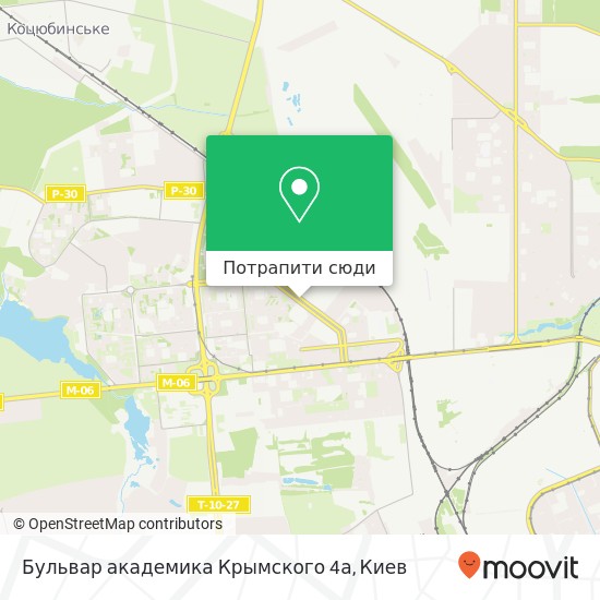 Карта Бульвар академика Крымского 4а