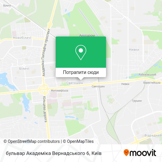 Карта бульвар Академіка Вернадського 6