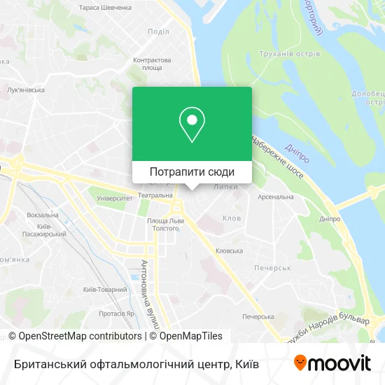 Карта Британський офтальмологічний центр