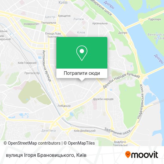 Карта вулиця Ігоря Брановицького