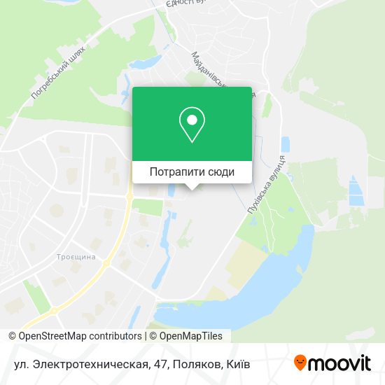 Карта ул. Электротехническая, 47, Поляков