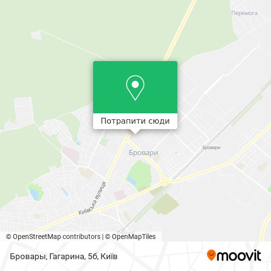 Карта Бровары, Гагарина, 5б