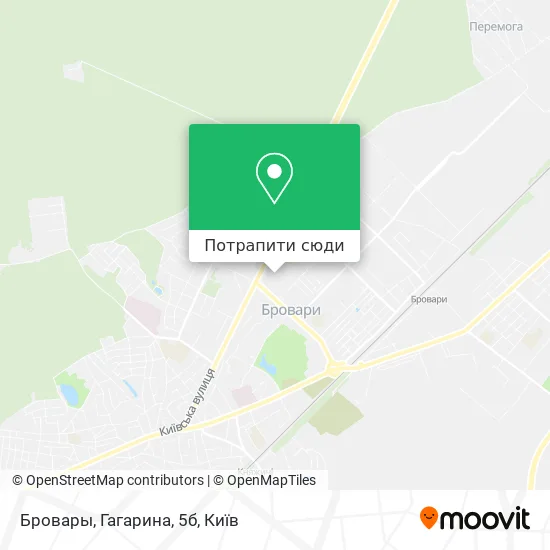 Карта Бровары, Гагарина, 5б