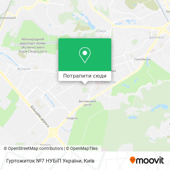Карта Гуртожиток №7 НУБіП України