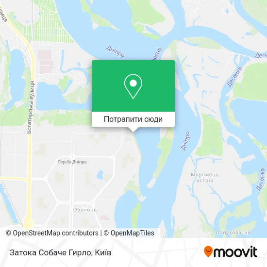 Карта Затока Собаче Гирло