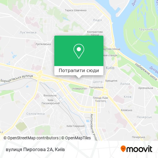 Карта вулиця Пирогова 2А