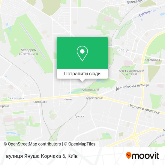 Карта вулиця Януша Корчака 6