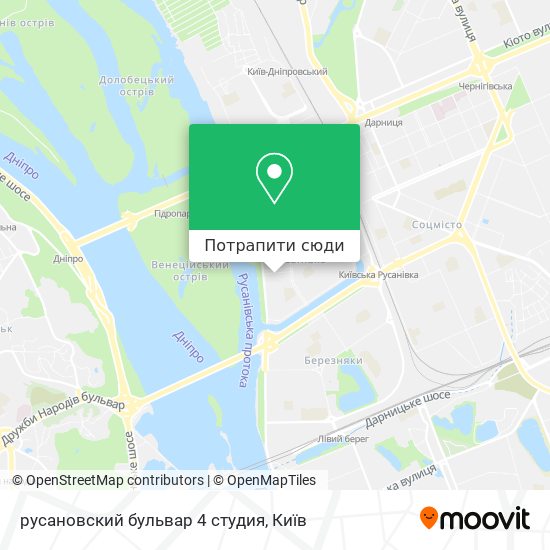Карта русановский бульвар 4 студия