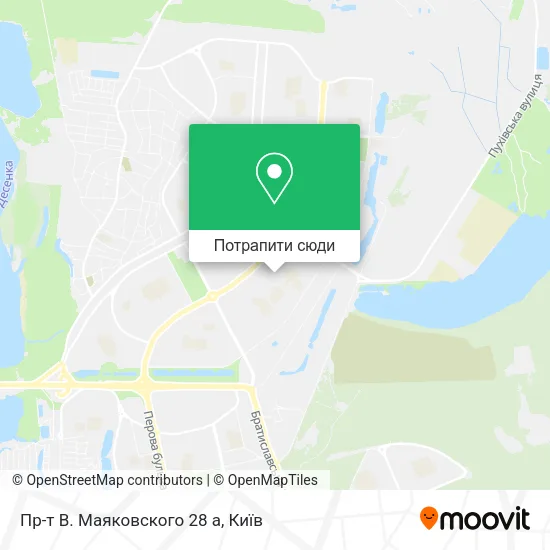Карта Пр-т В. Маяковского 28 а