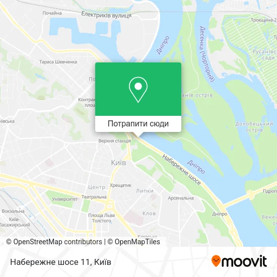 Карта Набережне шосе 11