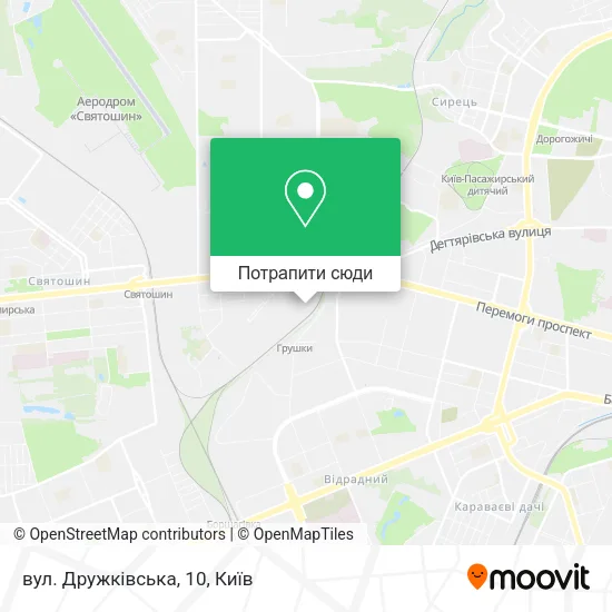 Карта вул. Дружківська, 10
